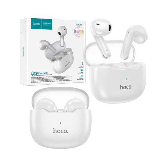Hoco TWS Wireless Earbuds EW29 Depth ENC Noise Cancelation V5.3 White Hoco TWS Wireless Earbuds EW29 Depth ENC Noise Cancelation V5.3 White